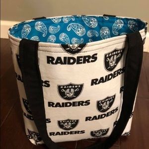 Hand made small Raiders tote bags